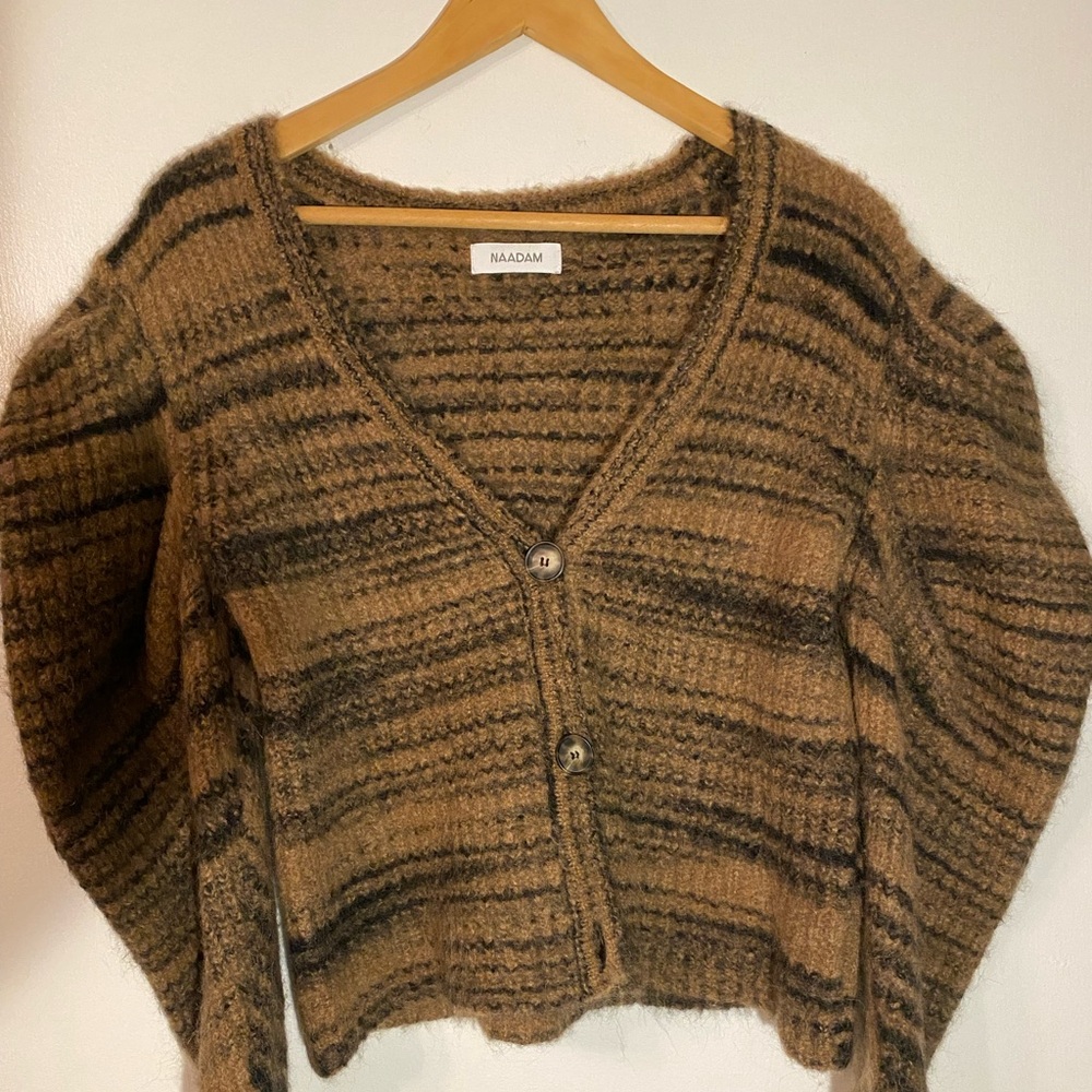 Nadaam alpaca and merino wool cardigan